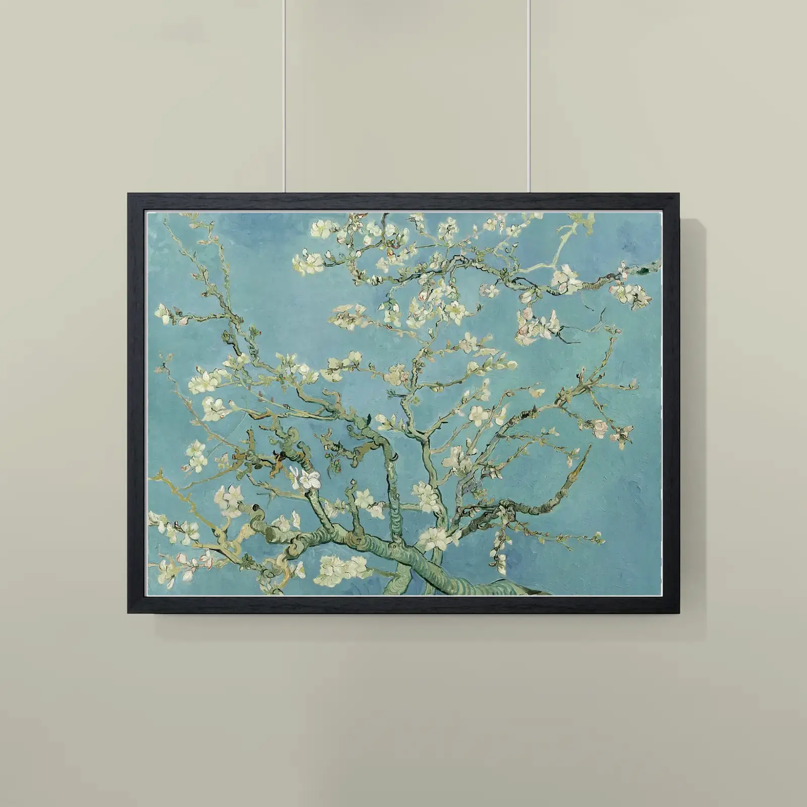 Almond Blossom by Vincent van Gogh, printed on a landscape framed poster