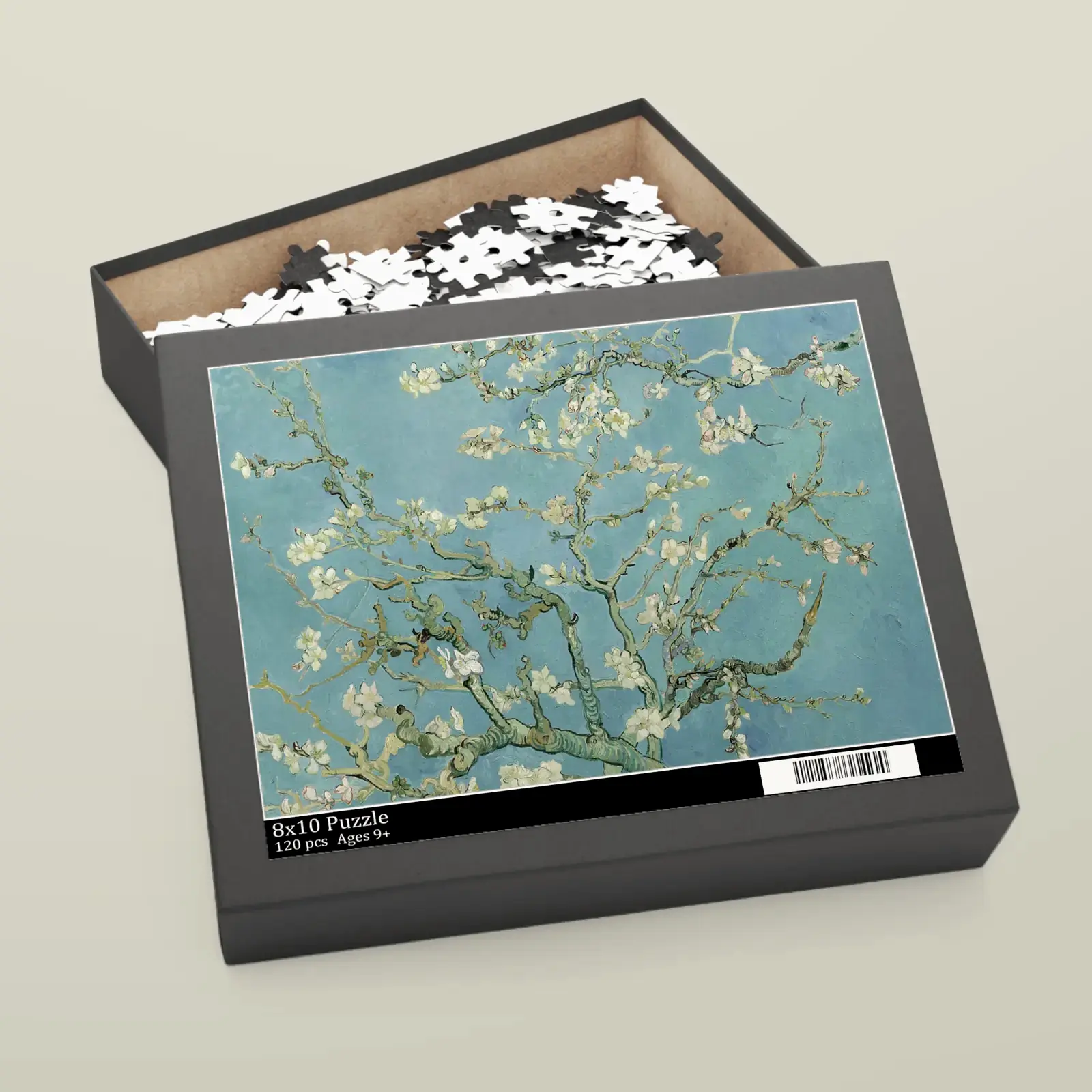 Almond Blossom by Vincent van Gogh, printed on a jigsaw puzzle