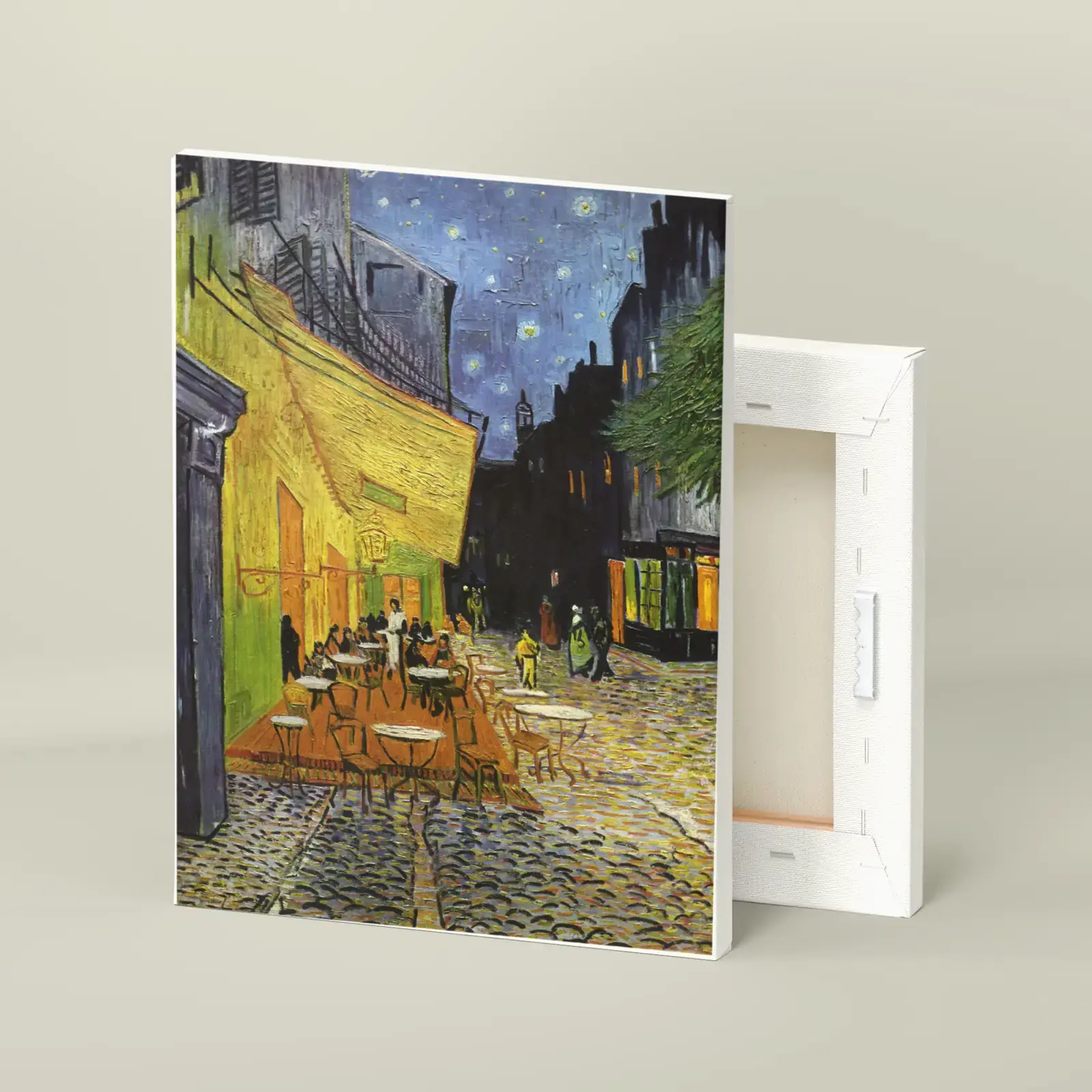 Café Terrace at Night by Vincent van Gogh, printed on a stretched canvas