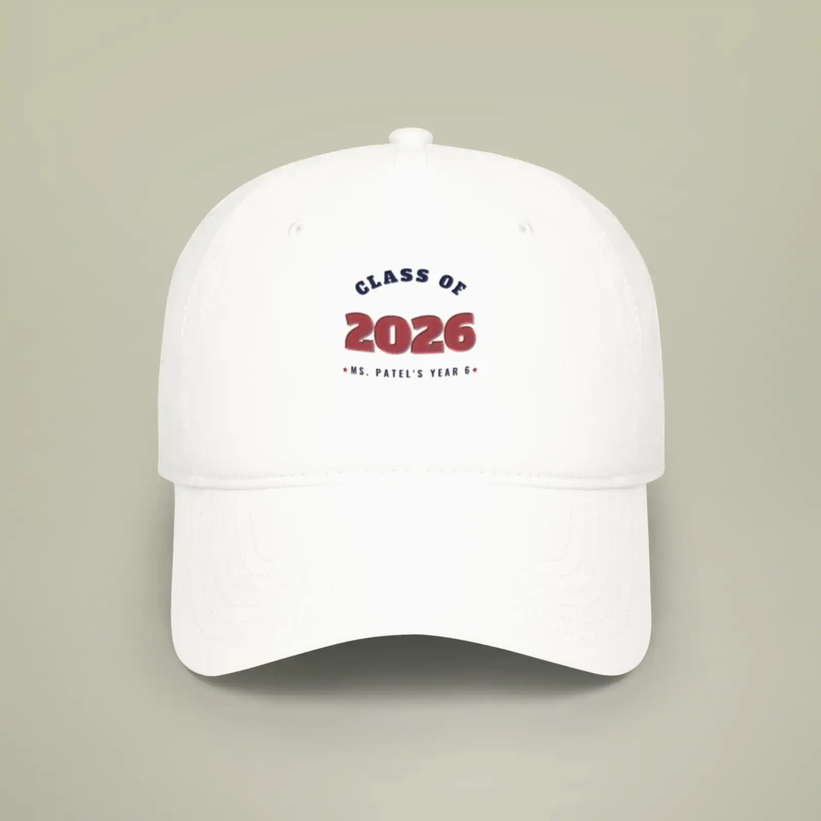 "Class of 2026", an example design by Vessim, printed on a baseball cap