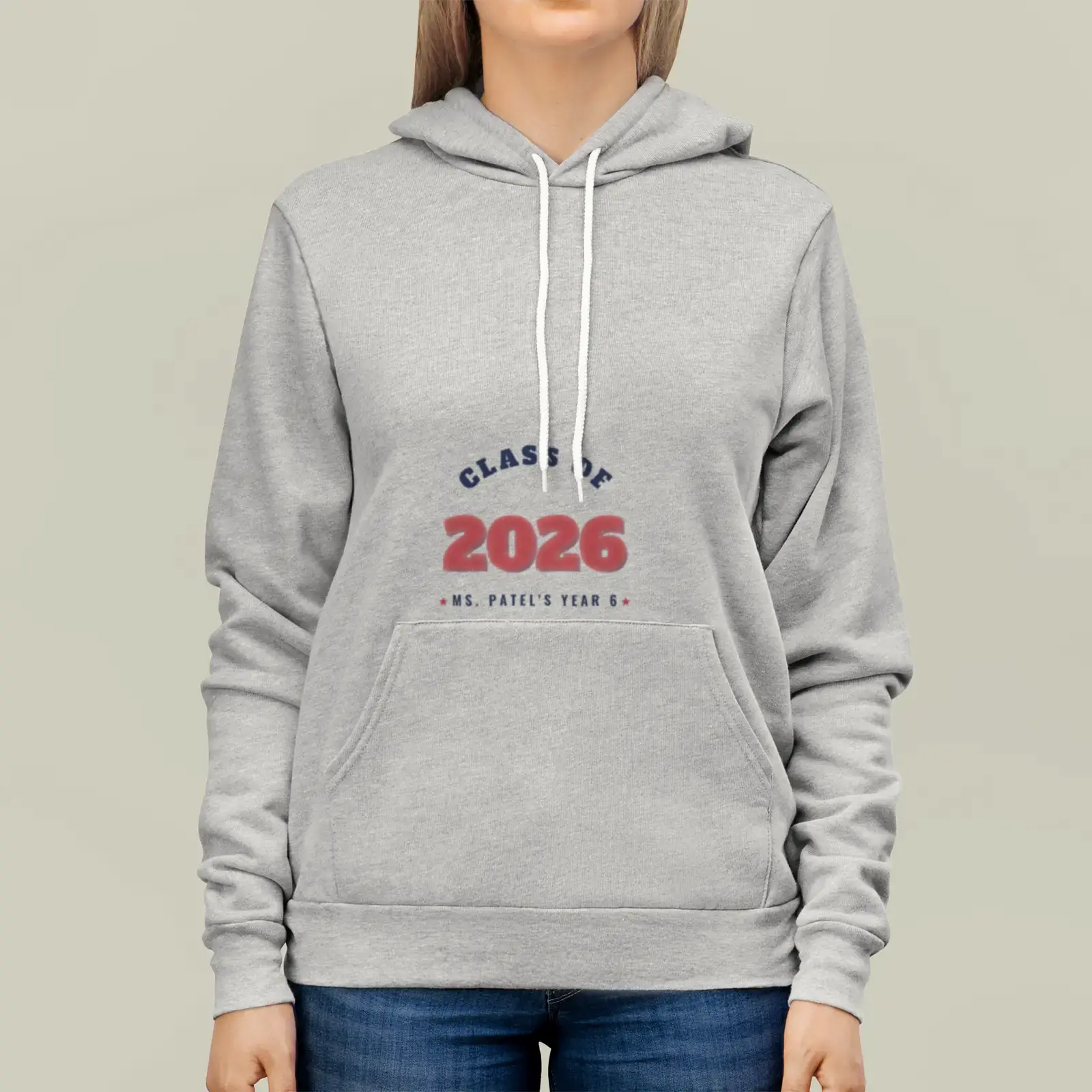 "Class of 2026", an example design by Vessim, printed on a hoodie