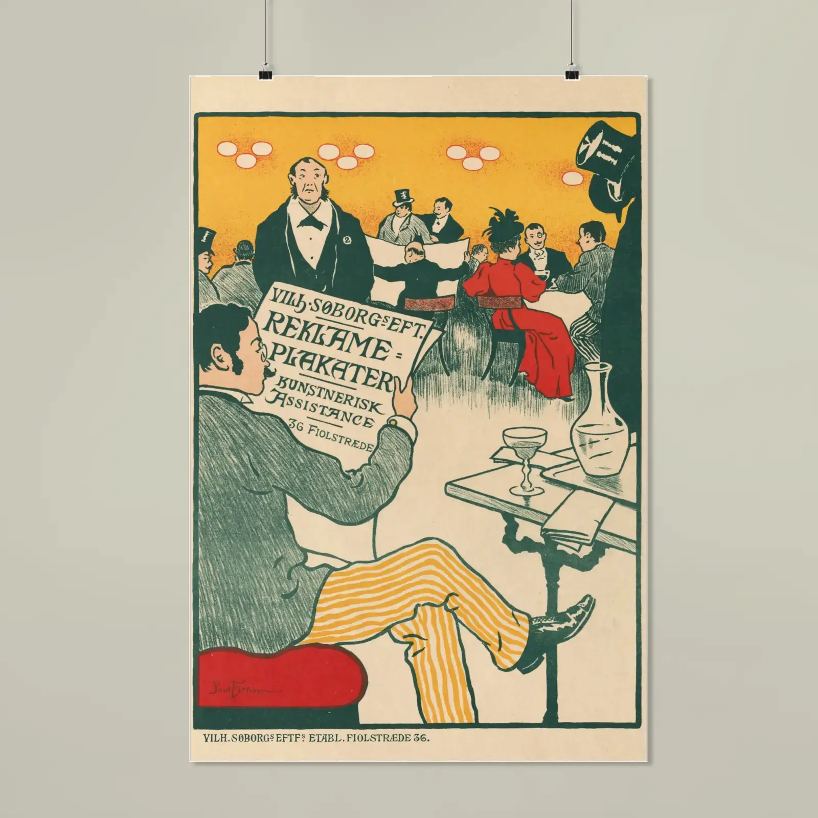 Poster for an Exhibition of Artistic Posters by Paul Fischer, printed on a matte poster