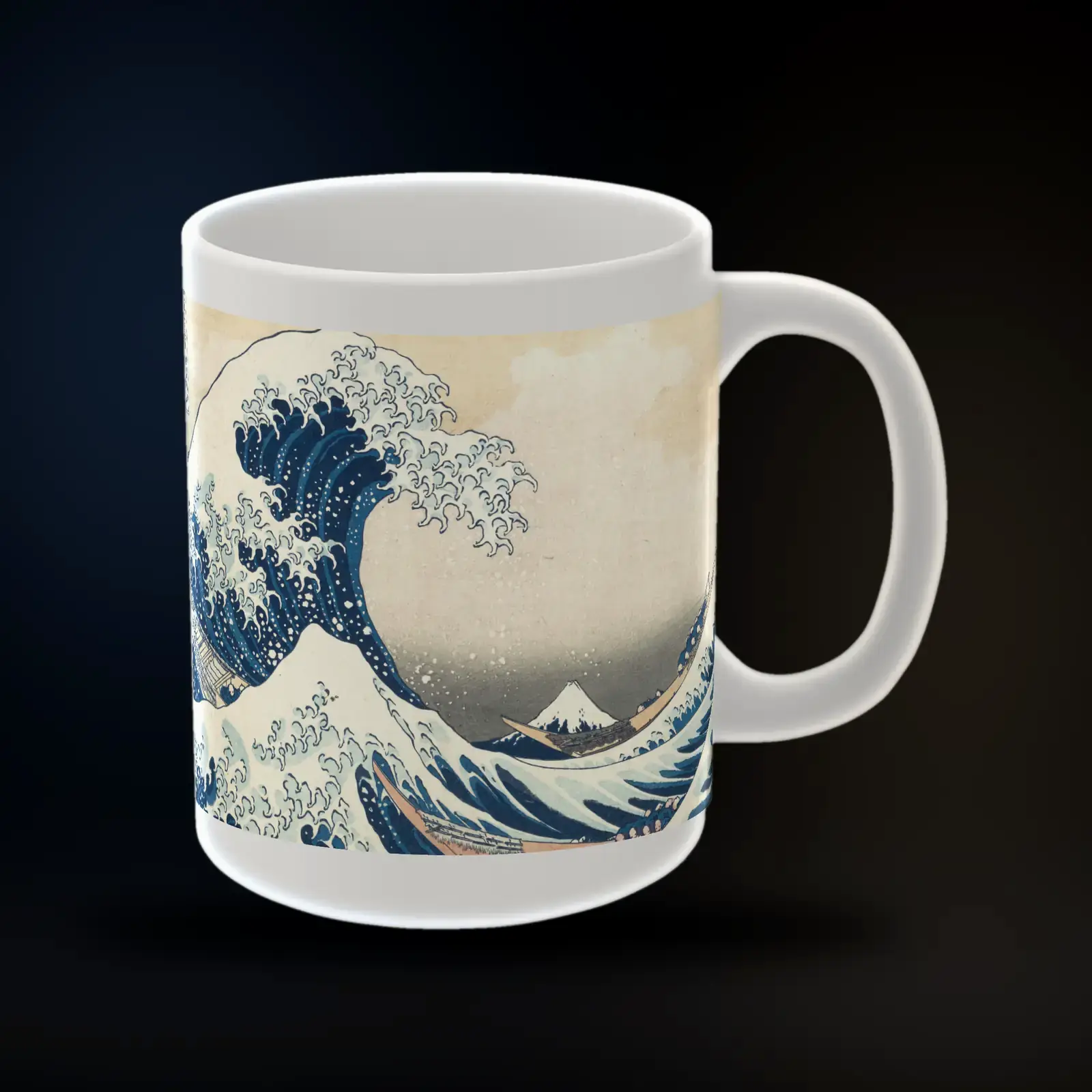 The Great Wave off Kanagawa by Katsushika Hokusai, printed on a mug