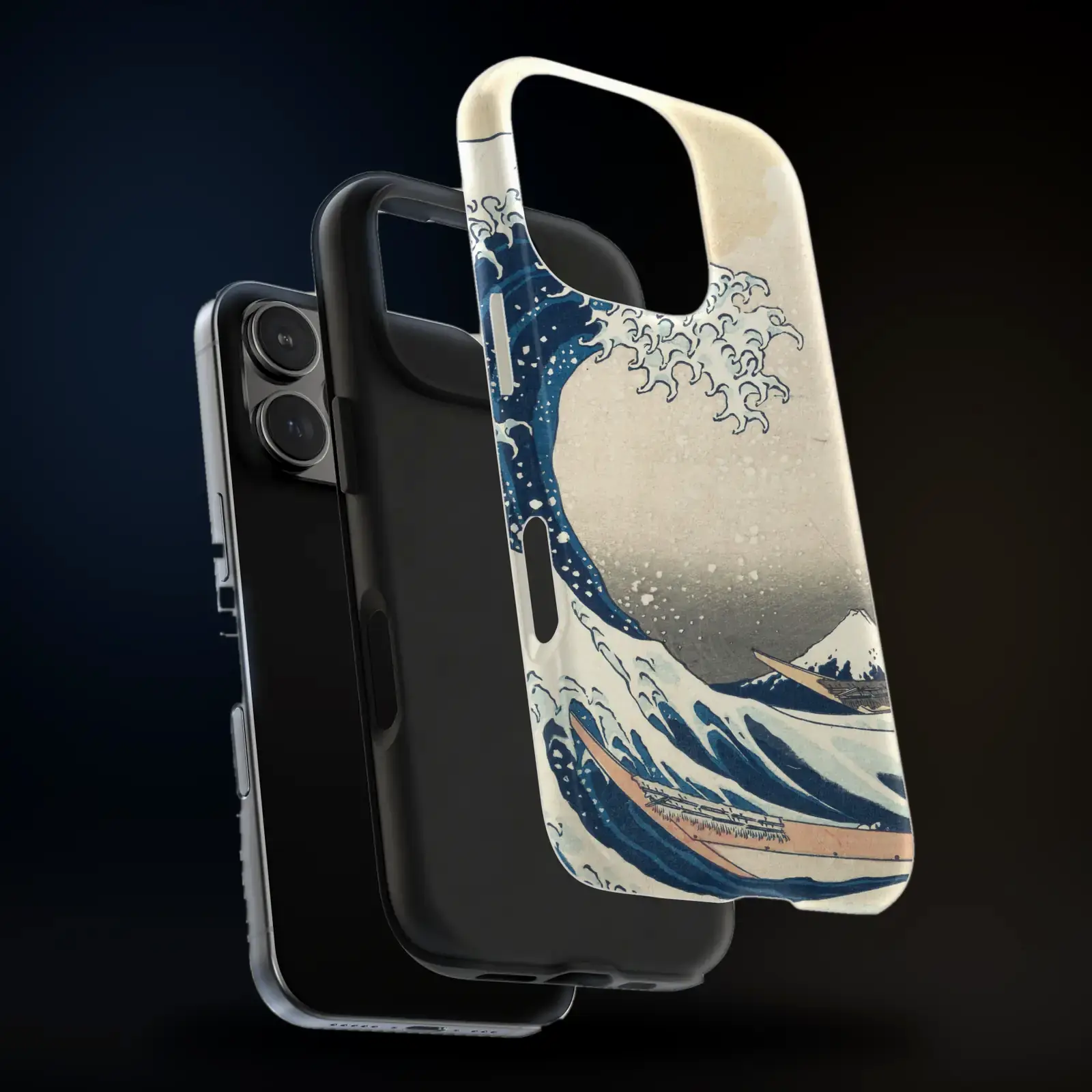 The Great Wave off Kanagawa by Katsushika Hokusai, printed on a phone case