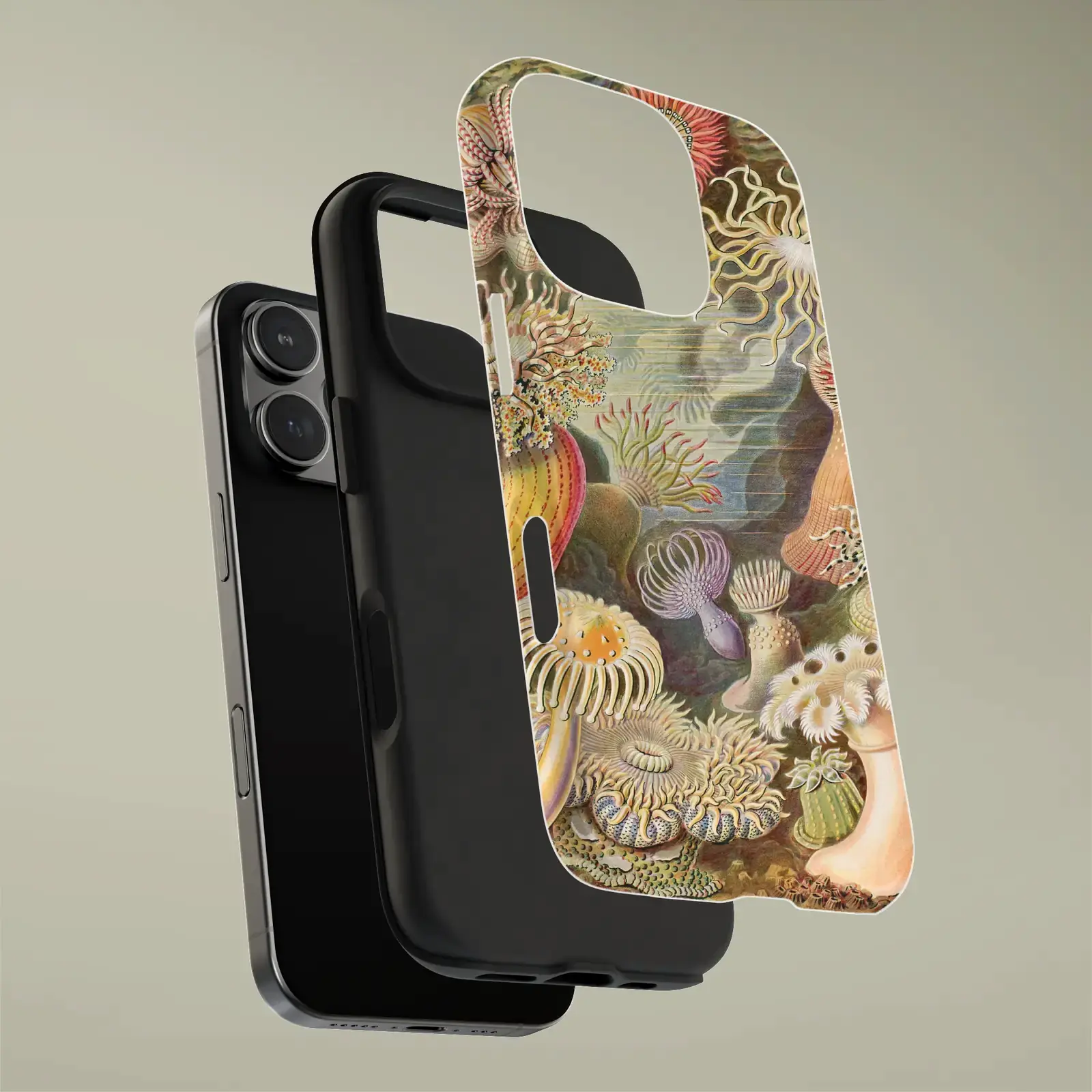 Actiniae (Sea Anemones), from Art Forms in Nature by Ernst Haeckel, printed on a phone case