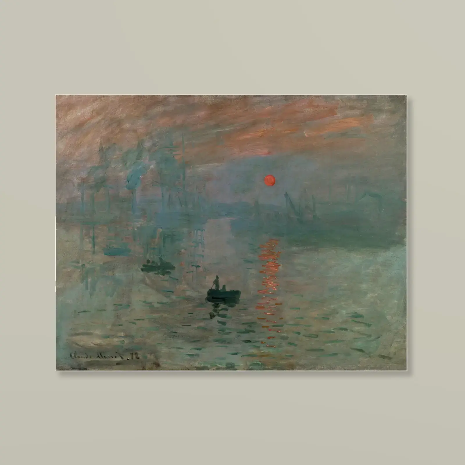 Impression, Sunrise by Claude Monet, printed on a acrylic print