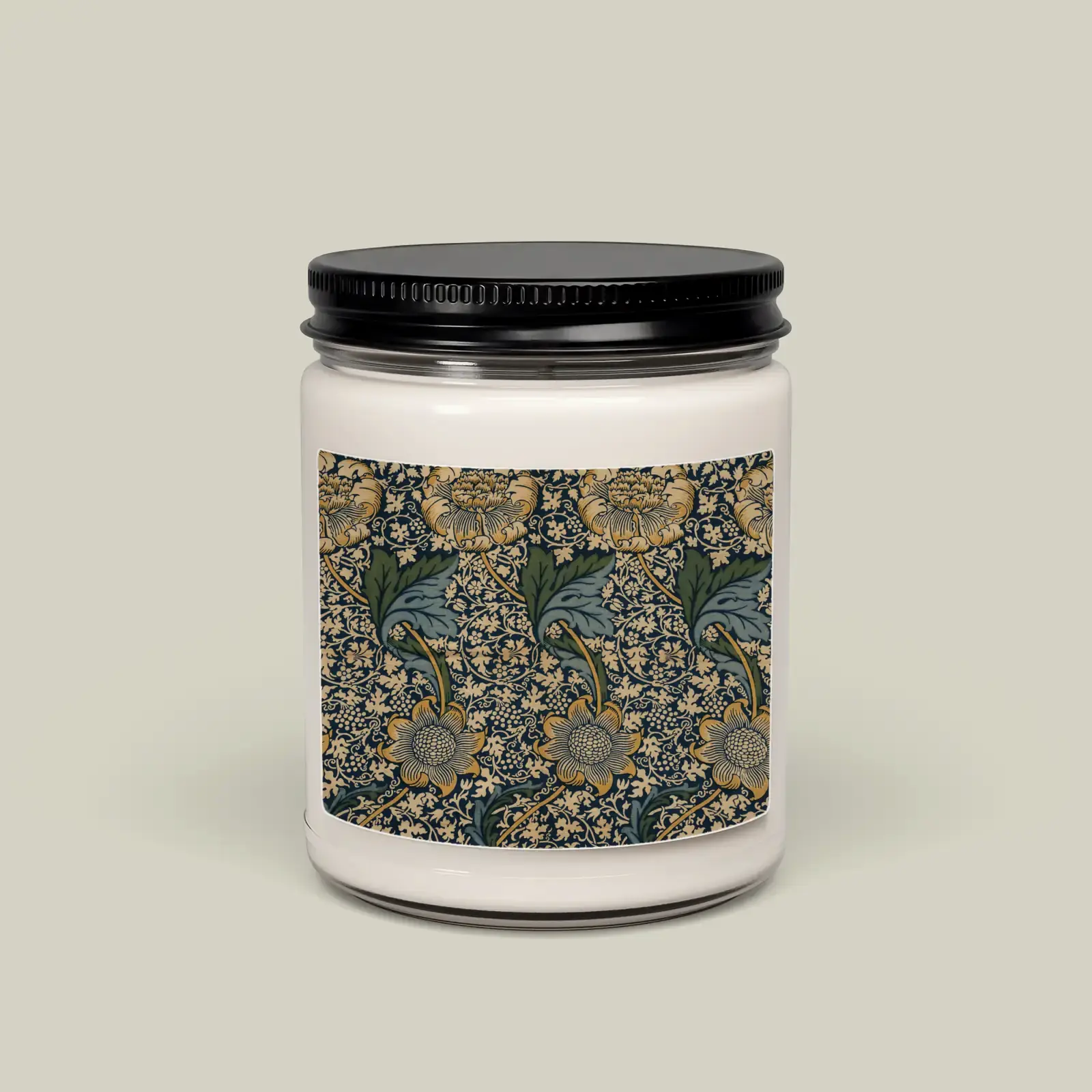 Kennet by William Morris, printed on a soy candle