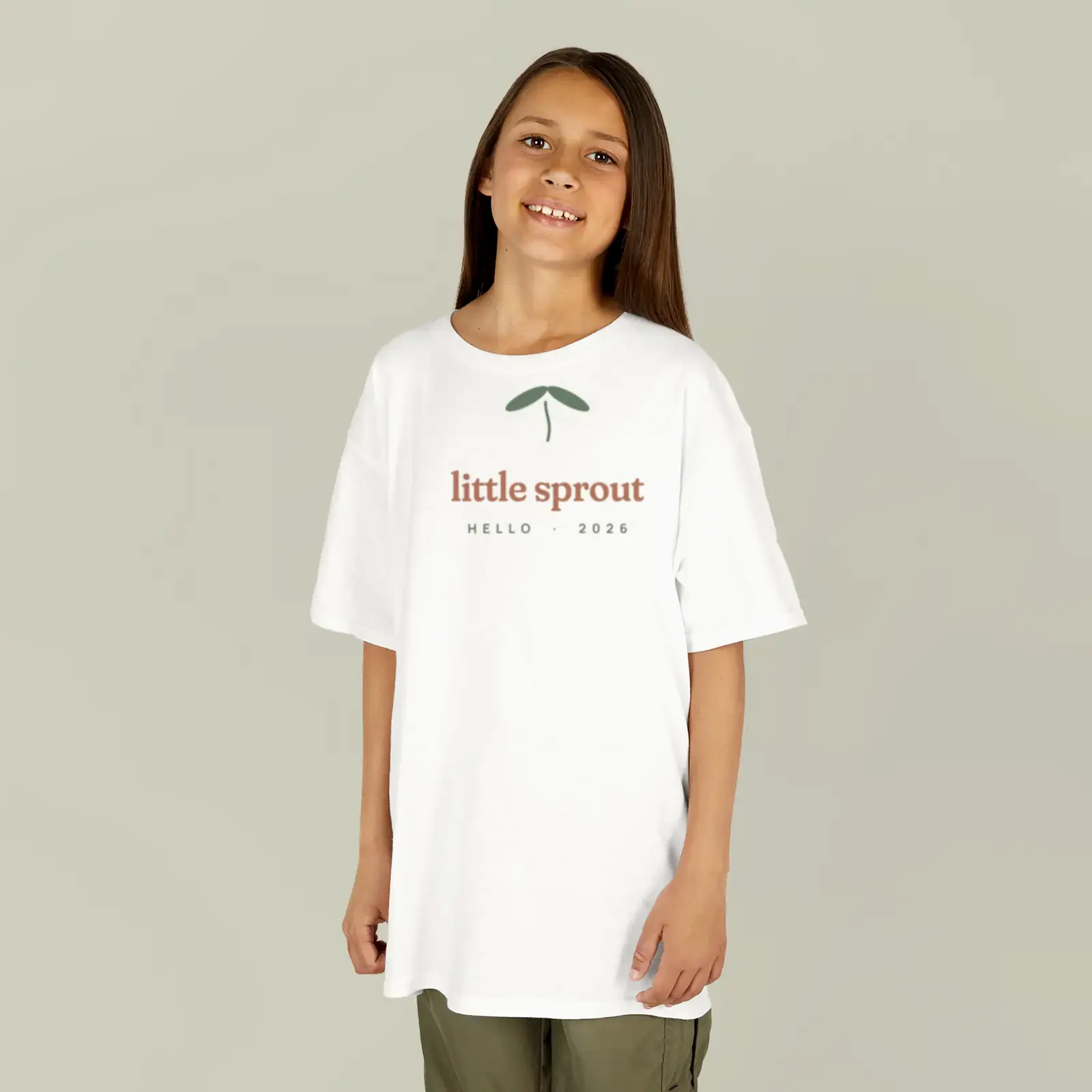 "Little Sprout", an example design by Vessim, printed on a kids' t-shirt
