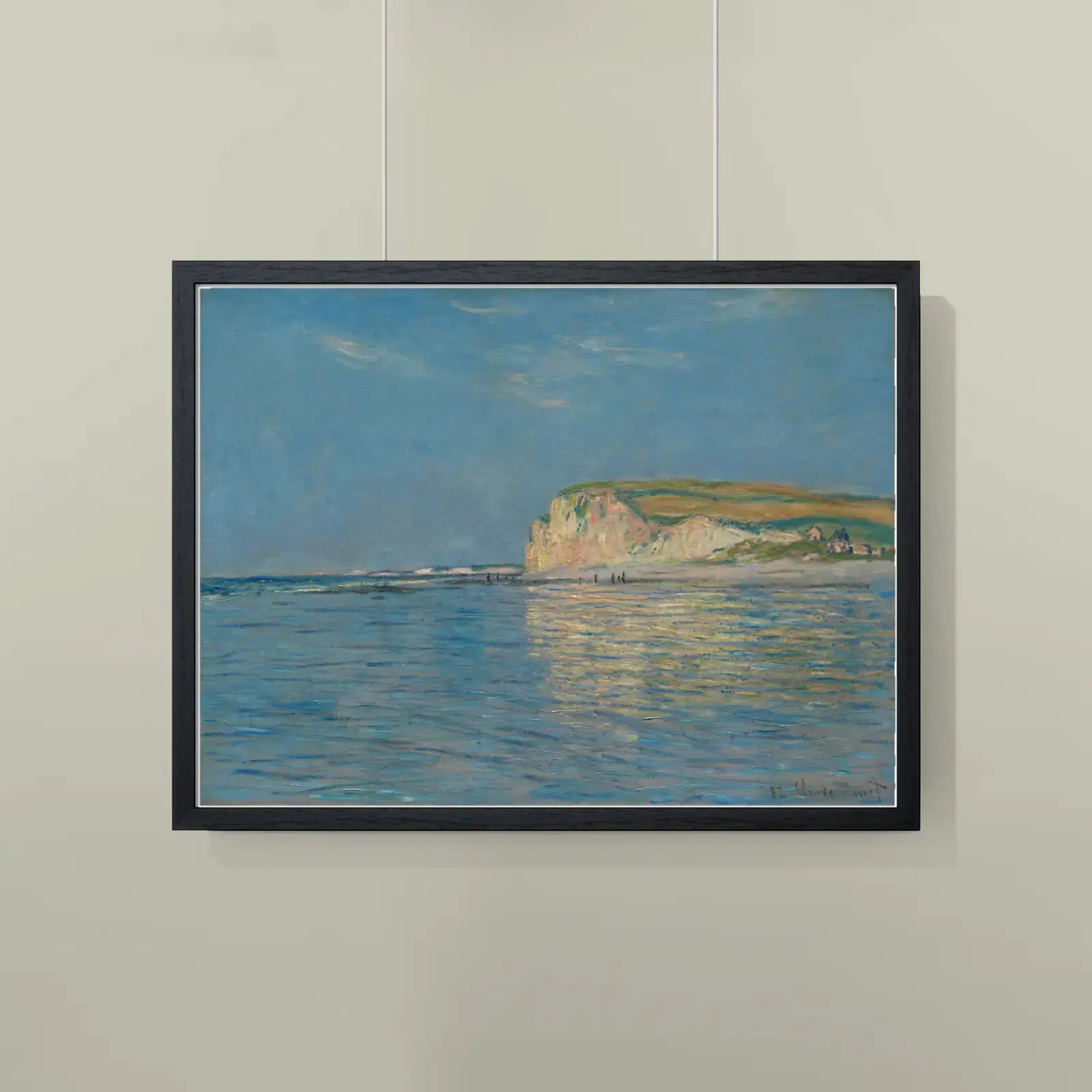 Low Tide at Pourville, near Dieppe by Claude Monet, printed on a landscape framed poster
