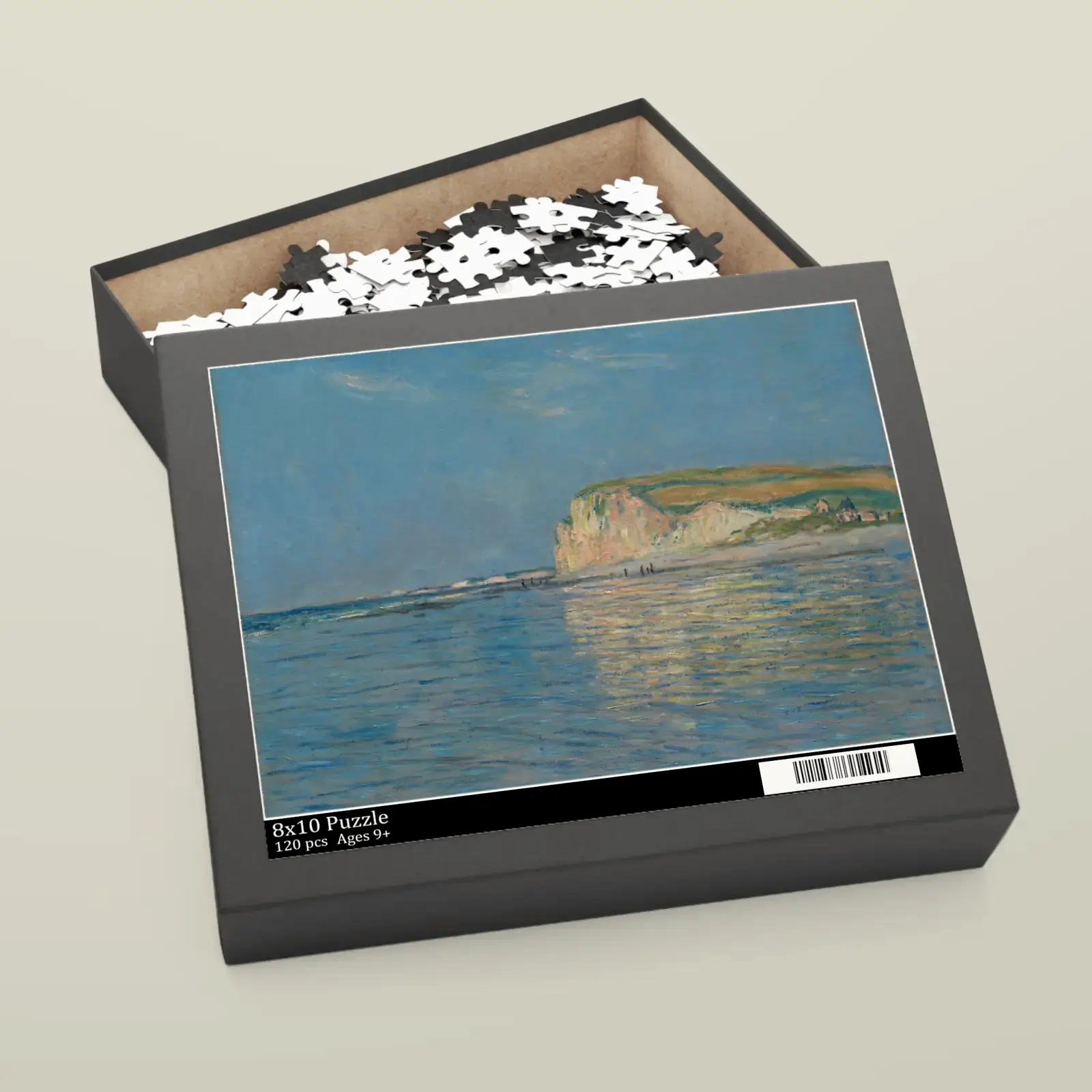 Low Tide at Pourville, near Dieppe by Claude Monet, printed on a jigsaw puzzle