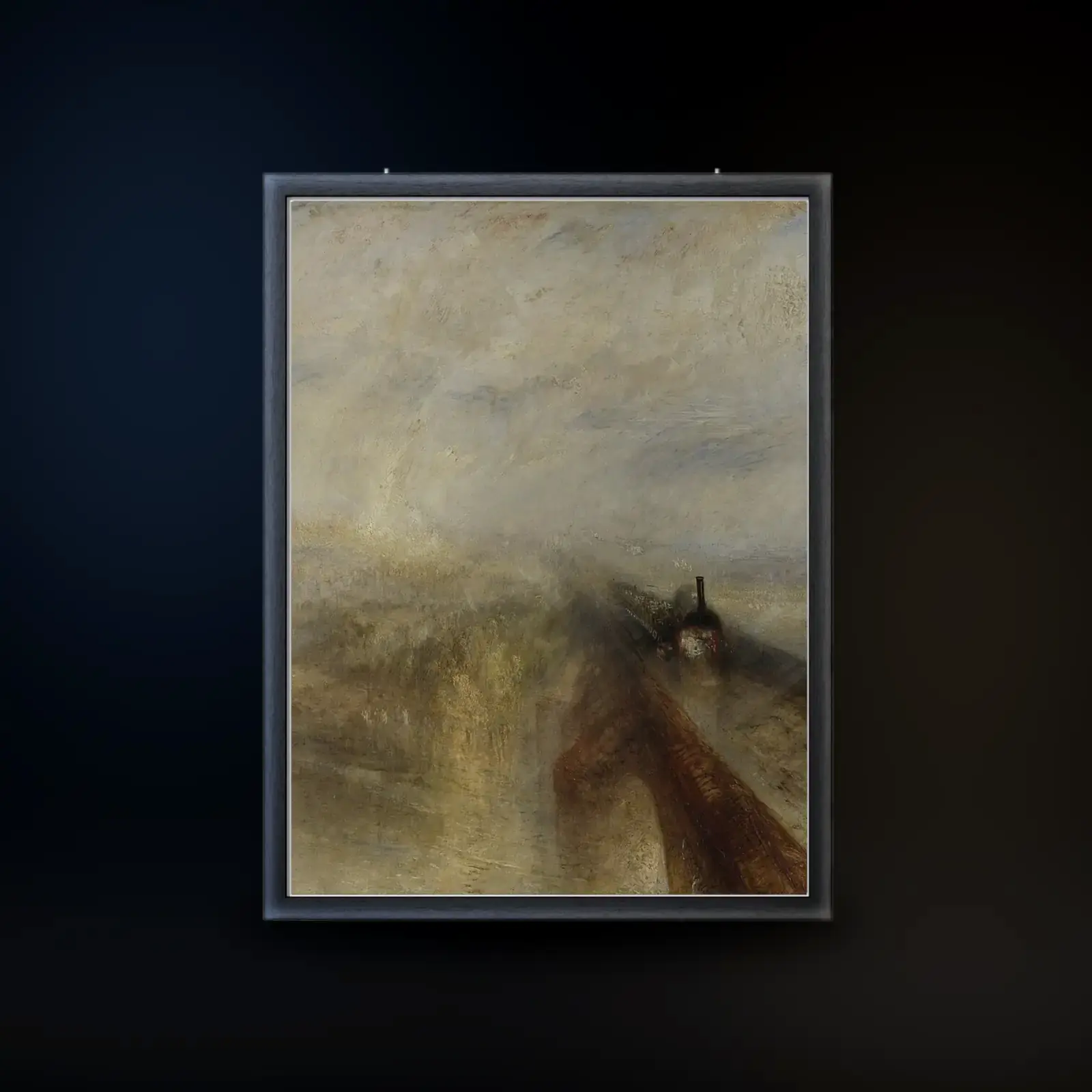 Rain, Steam and Speed by J. M. W. Turner, printed on a framed poster