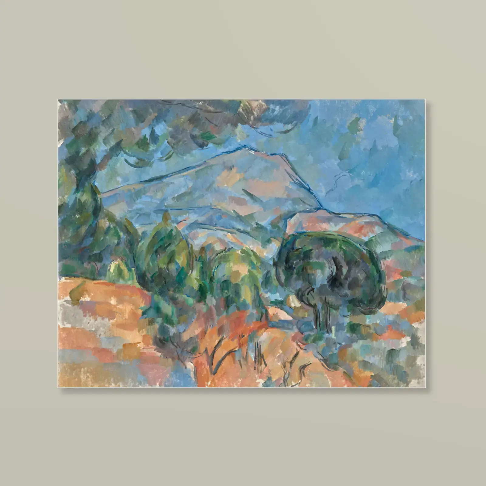 Mont Sainte-Victoire by Paul Cézanne, printed on a acrylic print