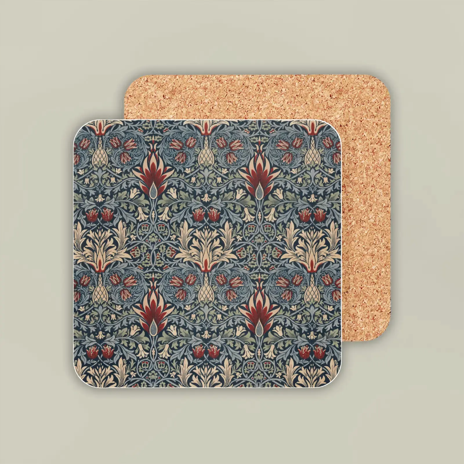 Snakeshead by William Morris, printed on a coaster