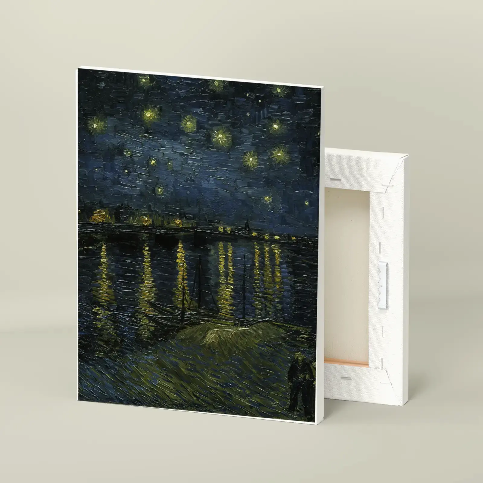 Starry Night Over the Rhône by Vincent van Gogh, printed on a stretched canvas