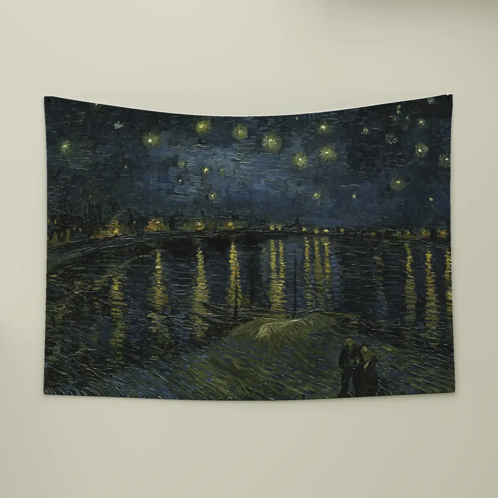 Starry Night Over the Rhône by Vincent van Gogh, printed on a wall tapestry
