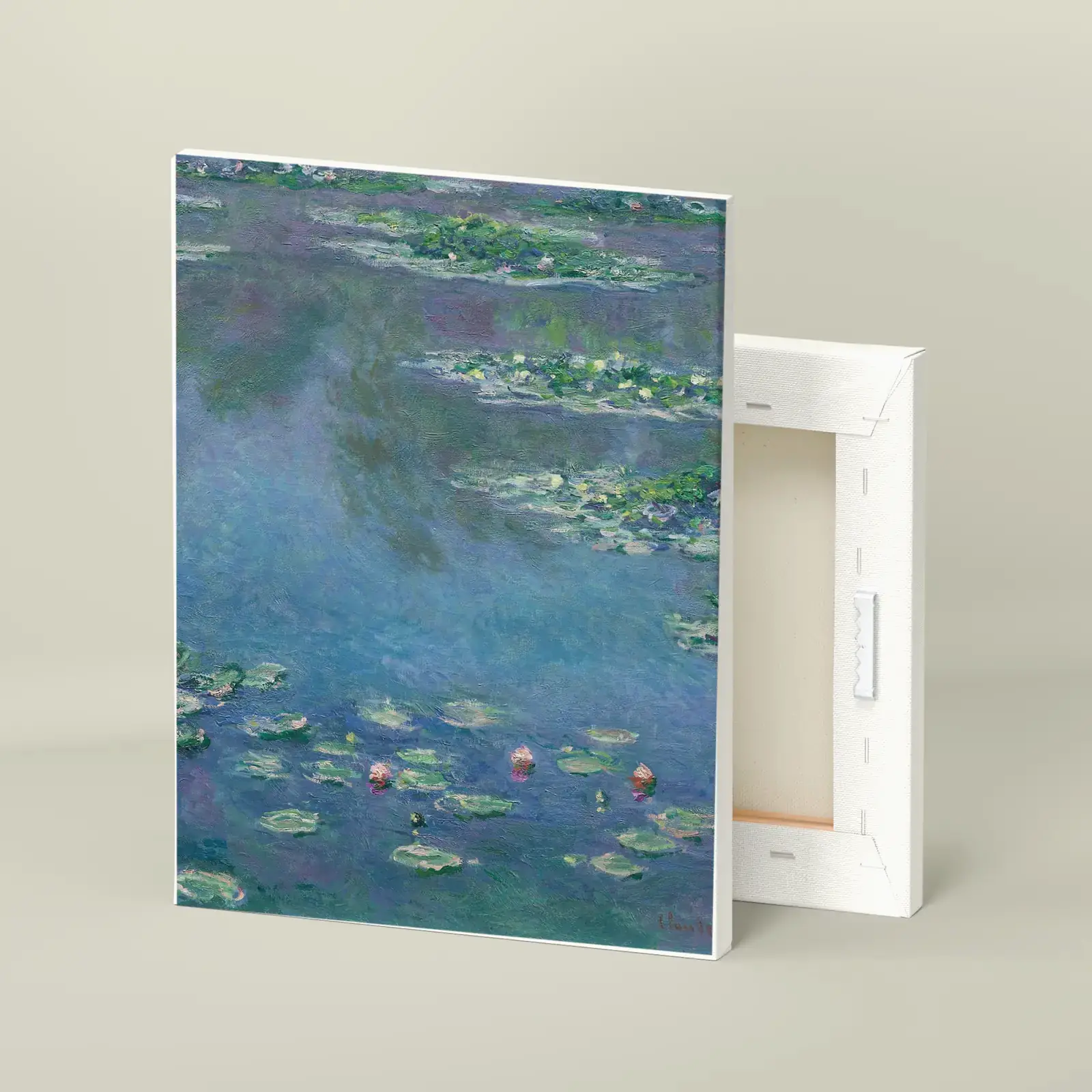 Water Lilies by Claude Monet, printed on a stretched canvas