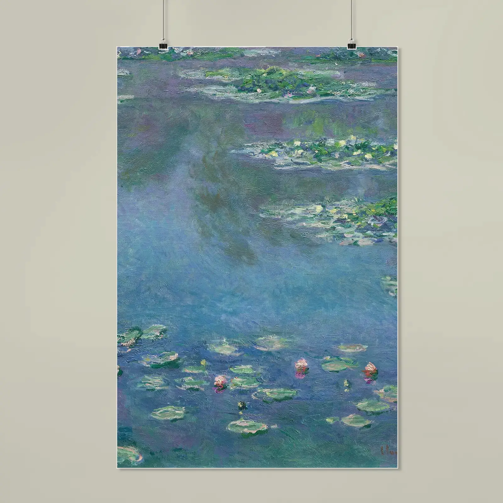 Water Lilies by Claude Monet, printed on a matte poster